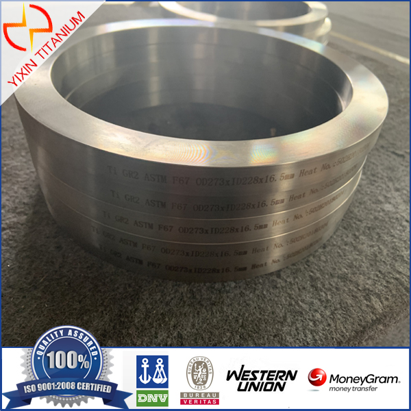 ASTM F67 GR2 Titanium Forged Ring for Medical Use